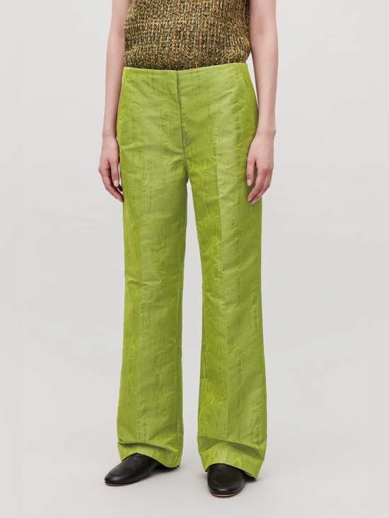 COS Pants - NWOT - COS Moire-Pattern Trousers in Green - Size 2